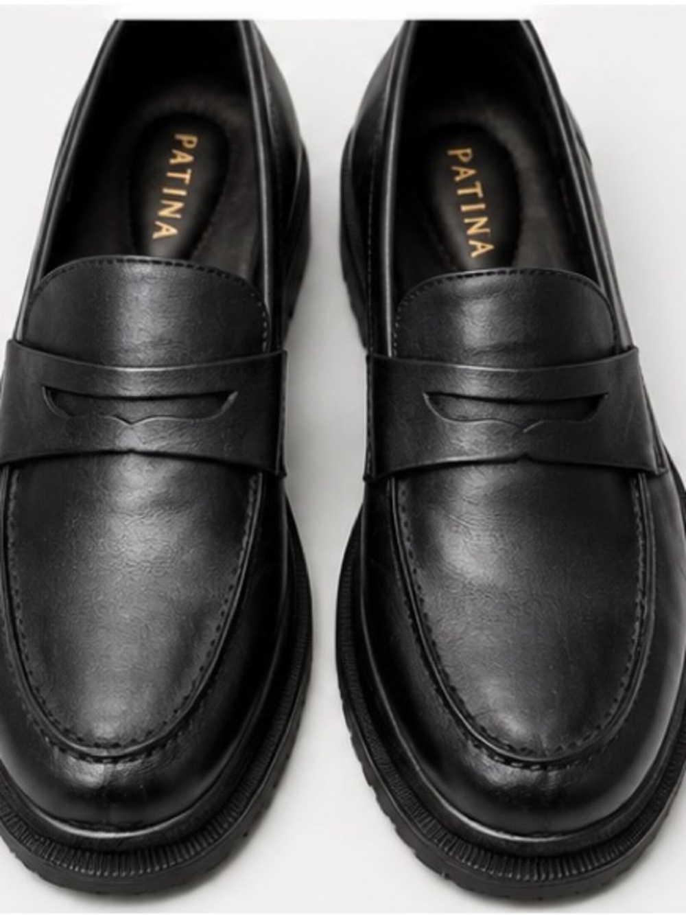 Patina Black Leather Shoe Size USA 10 / EUR 41